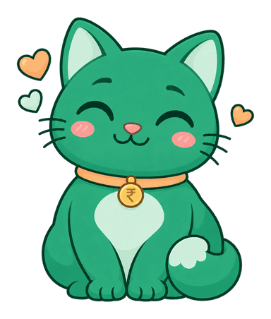 Billi looking content, with little hearts